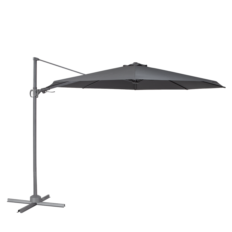Dellonda DG267 Cantilever Parasol with 360° Rotation, Tilt & Cover 3m - Grey - additional view 4