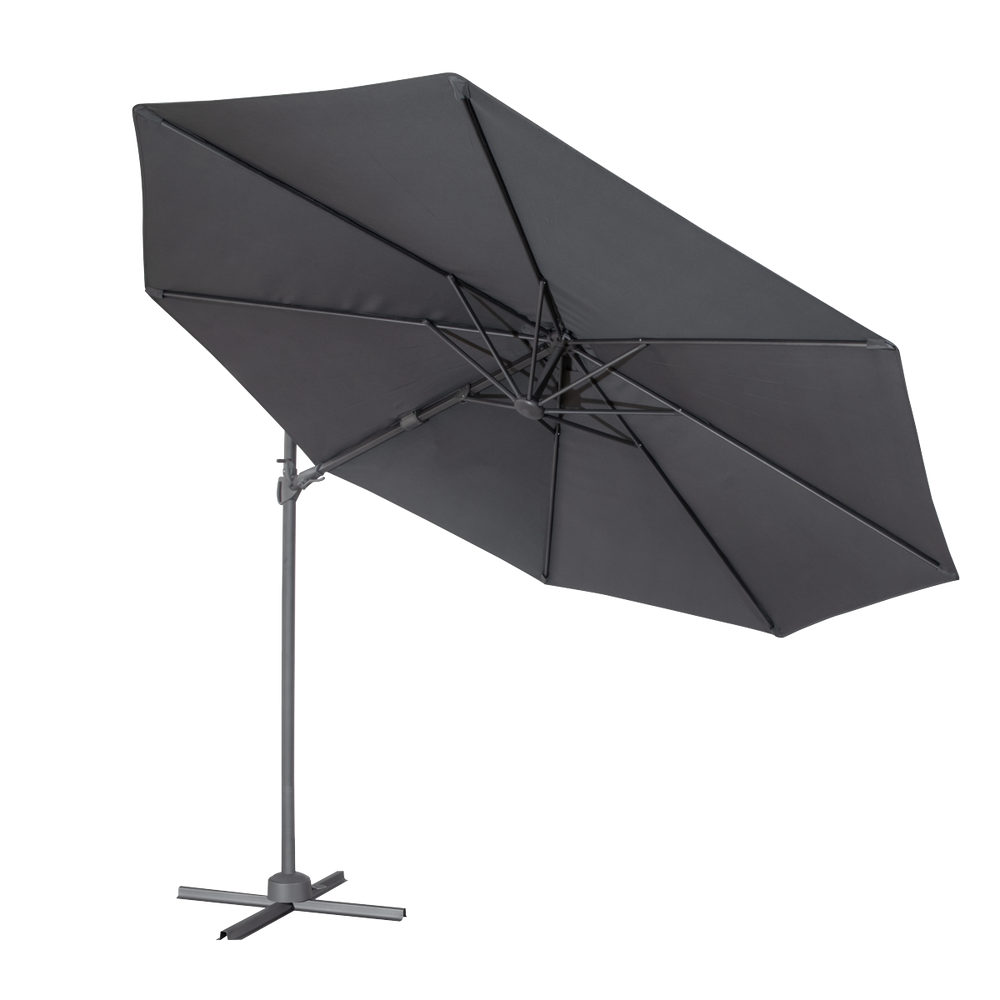 Dellonda DG267 Cantilever Parasol with 360° Rotation, Tilt & Cover 3m - Grey - additional view 11