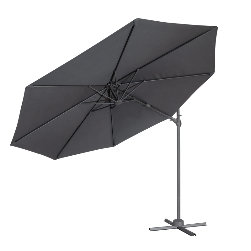 Dellonda DG267 Cantilever Parasol with 360° Rotation, Tilt & Cover 3m - Grey - additional view 10