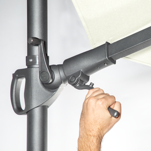 Dellonda DG268 Cantilever Parasol with 360° Rotation, Tilt & Cover 3m - Cream - additional view 19