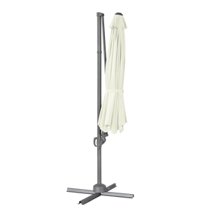 Dellonda DG268 Cantilever Parasol with 360° Rotation, Tilt & Cover 3m - Cream - additional view 6