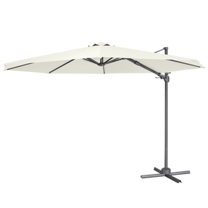Dellonda DG268 Cantilever Parasol with 360° Rotation, Tilt & Cover 3m - Cream - additional view 2