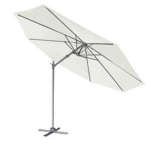 Dellonda DG268 Cantilever Parasol with 360° Rotation, Tilt & Cover 3m - Cream - additional view 3