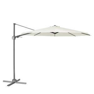 Dellonda DG268 Cantilever Parasol with 360° Rotation, Tilt & Cover 3m - Cream - additional view 4
