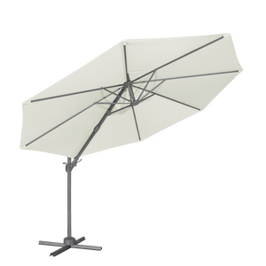 Dellonda DG268 Cantilever Parasol with 360° Rotation, Tilt & Cover 3m - Cream - additional view 8
