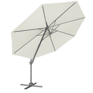 Dellonda DG268 Cantilever Parasol with 360° Rotation, Tilt & Cover 3m - Cream - additional view 9
