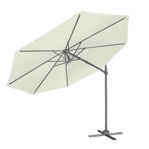 Dellonda DG268 Cantilever Parasol with 360° Rotation, Tilt & Cover 3m - Cream - additional view 11