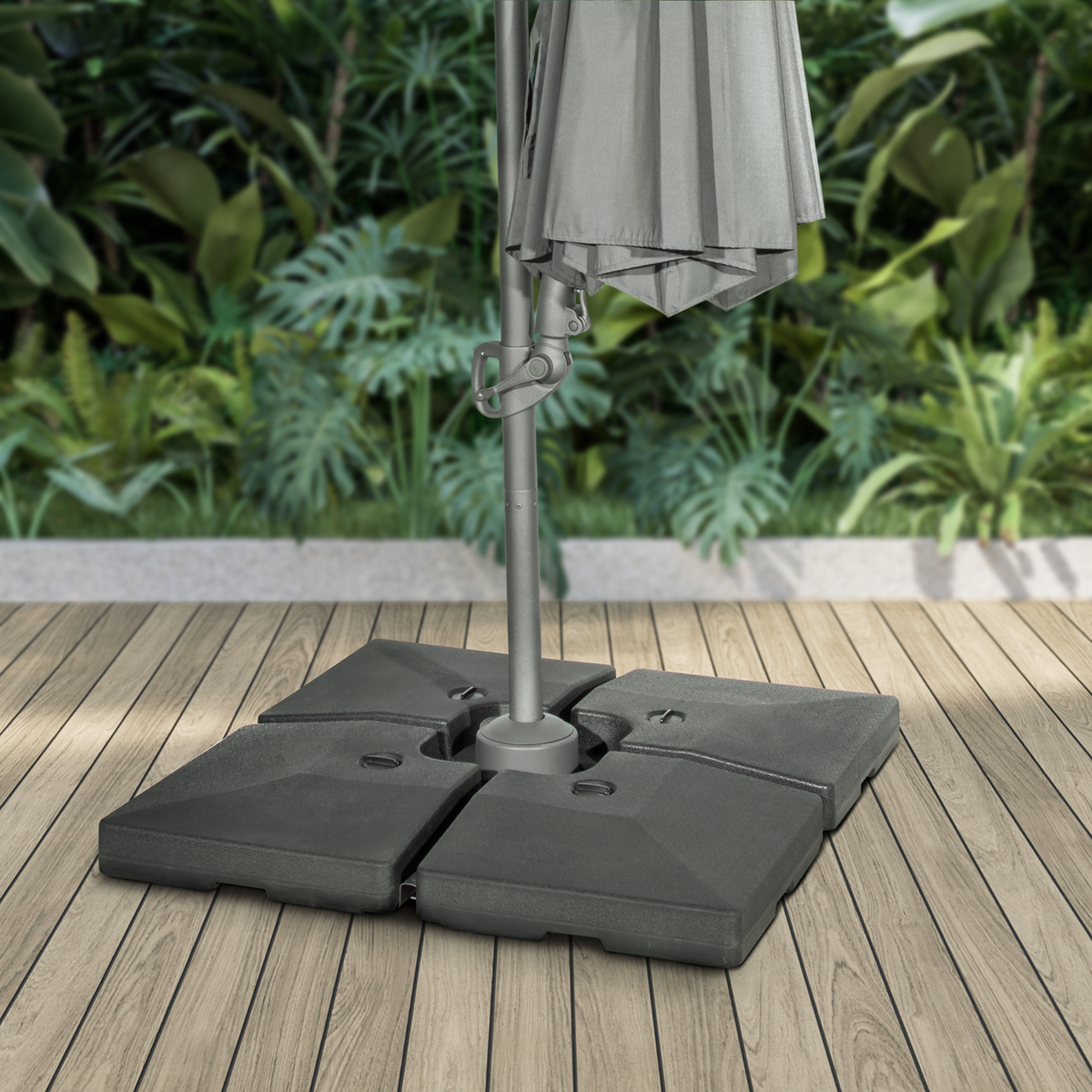 Dellonda DG269 Fillable Parasol Base, Water/Sand Fill 92L 4pc - additional view 7