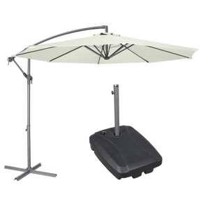 Dellonda DG271 Banana Parasol with Cover & Base 3m - Cream