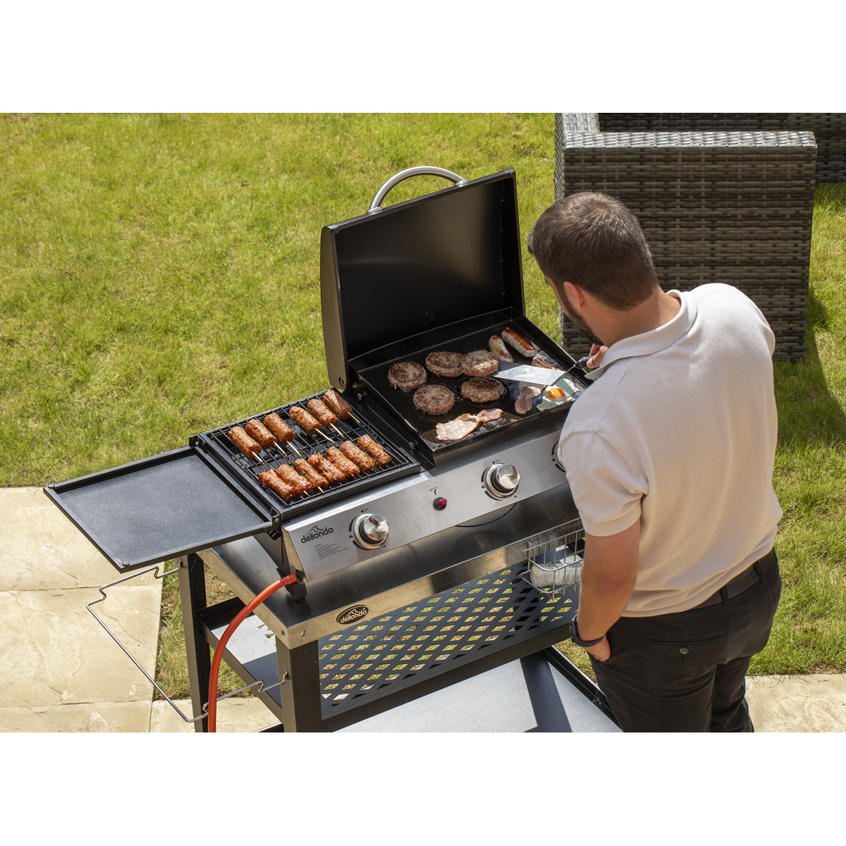 Dellonda DG276 3 Burner Stainless Steel Portable Gas Plancha/Grill 8.5kW - additional view 11