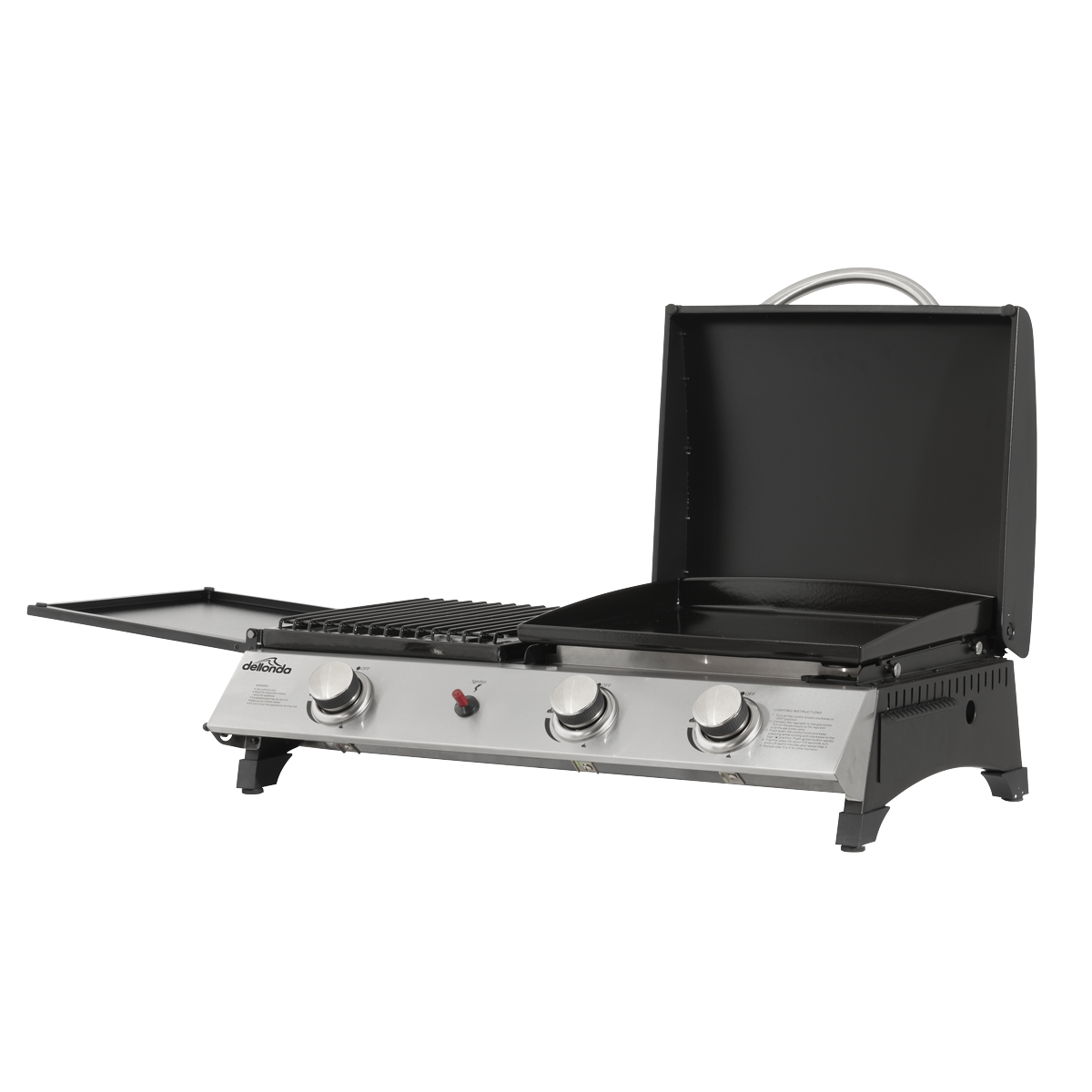 Dellonda DG276 3 Burner Stainless Steel Portable Gas Plancha/Grill 8.5kW - additional view 8