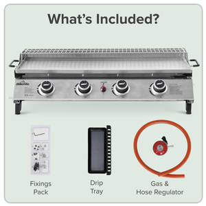 Dellonda DG277 4 Burner Stainless Steel Portable Gas Plancha with Warming Rack 10kW - additional view 16