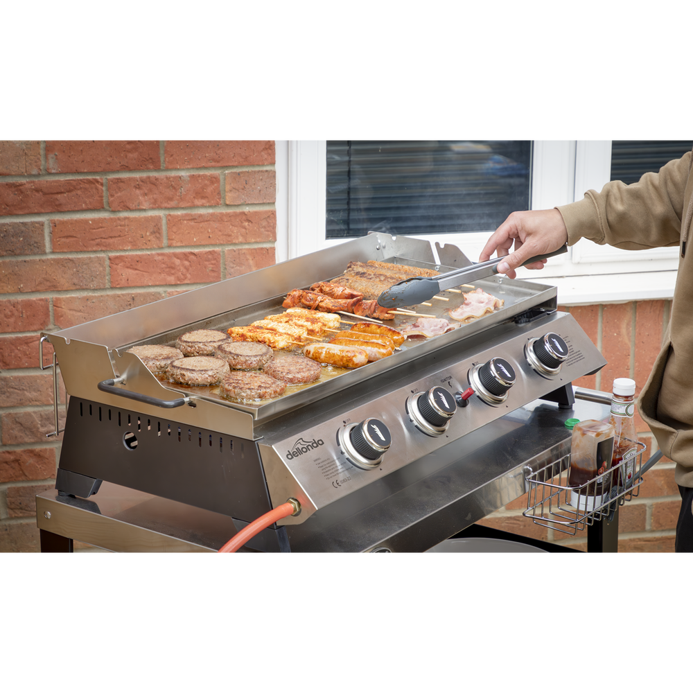 Dellonda DG277 4 Burner Stainless Steel Portable Gas Plancha with Warming Rack 10kW - additional view 18