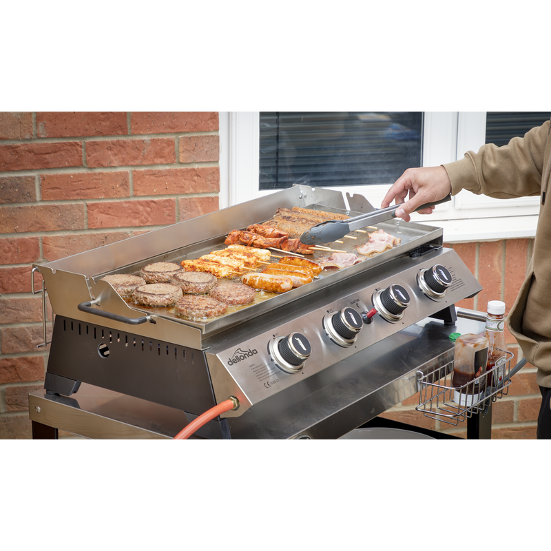 Dellonda DG277 4 Burner Stainless Steel Portable Gas Plancha with Warming Rack 10kW - additional view 18