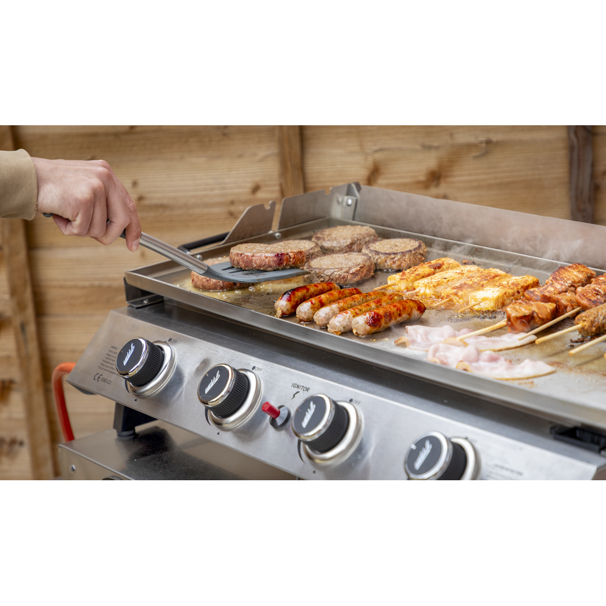 Dellonda DG277 4 Burner Stainless Steel Portable Gas Plancha with Warming Rack 10kW - additional view 11