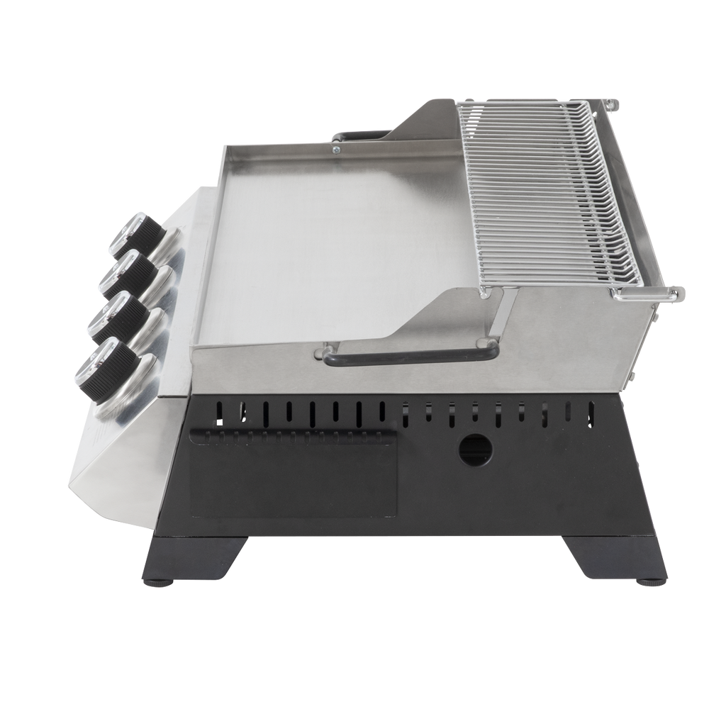 Dellonda DG277 4 Burner Stainless Steel Portable Gas Plancha with Warming Rack 10kW - additional view 3