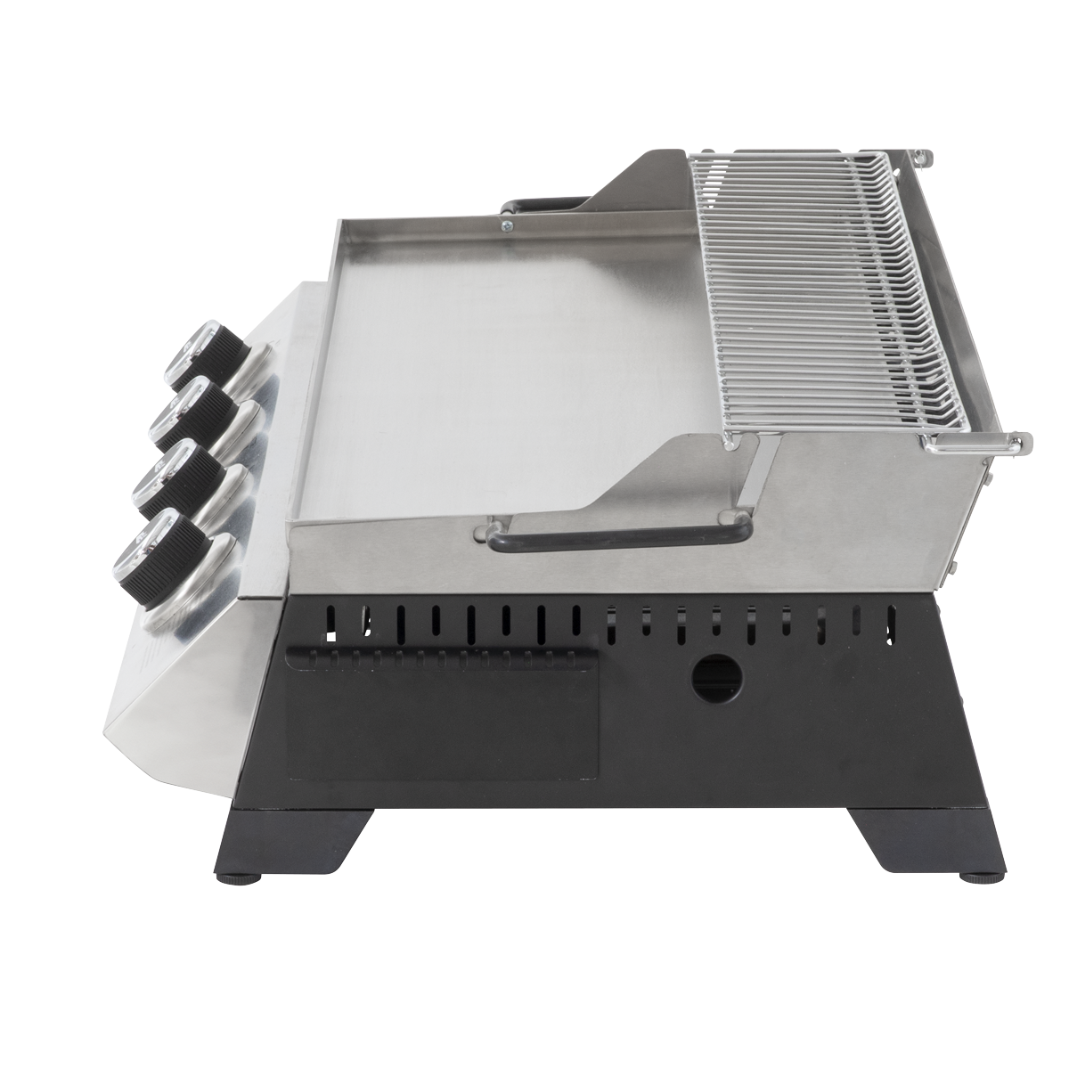 Dellonda DG277 4 Burner Stainless Steel Portable Gas Plancha with Warming Rack 10kW - additional view 3