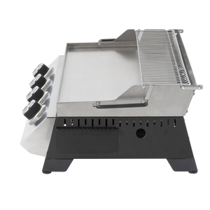Dellonda DG277 4 Burner Stainless Steel Portable Gas Plancha with Warming Rack 10kW - additional view 3