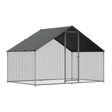 Dellonda DG278 Walk-In Galvanized Steel Chicken Run with Roof Cover & PVC Coated Chicken Wire