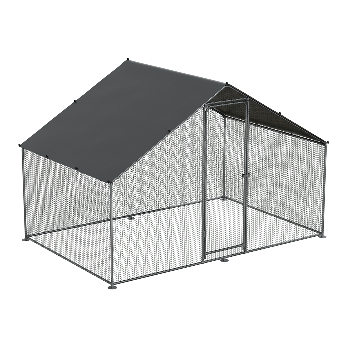 Dellonda DG278 Walk-In Galvanized Steel Chicken Run with Roof Cover & PVC Coated Chicken Wire - additional view 10