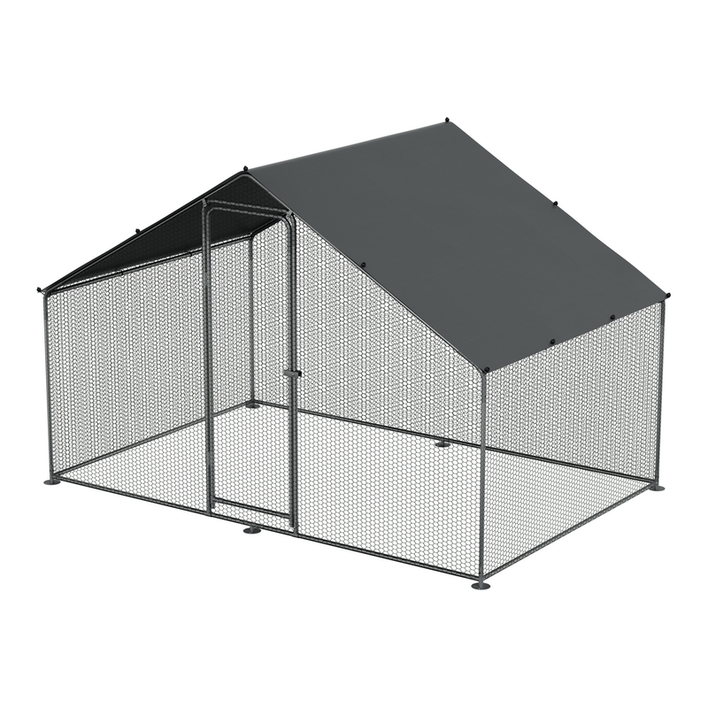 Dellonda DG278 Walk-In Galvanized Steel Chicken Run with Roof Cover & PVC Coated Chicken Wire - additional view 5