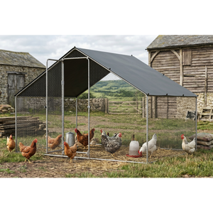 Dellonda DG278 Walk-In Galvanized Steel Chicken Run with Roof Cover & PVC Coated Chicken Wire - additional view 11