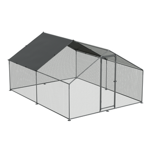 Dellonda DG279 Walk-In Galvanized Steel Chicken Run with Roof Cover & PVC Coated Chicken Wire - additional view 9