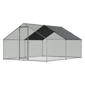 Dellonda DG279 Walk-In Galvanized Steel Chicken Run with Roof Cover & PVC Coated Chicken Wire - additional view 5
