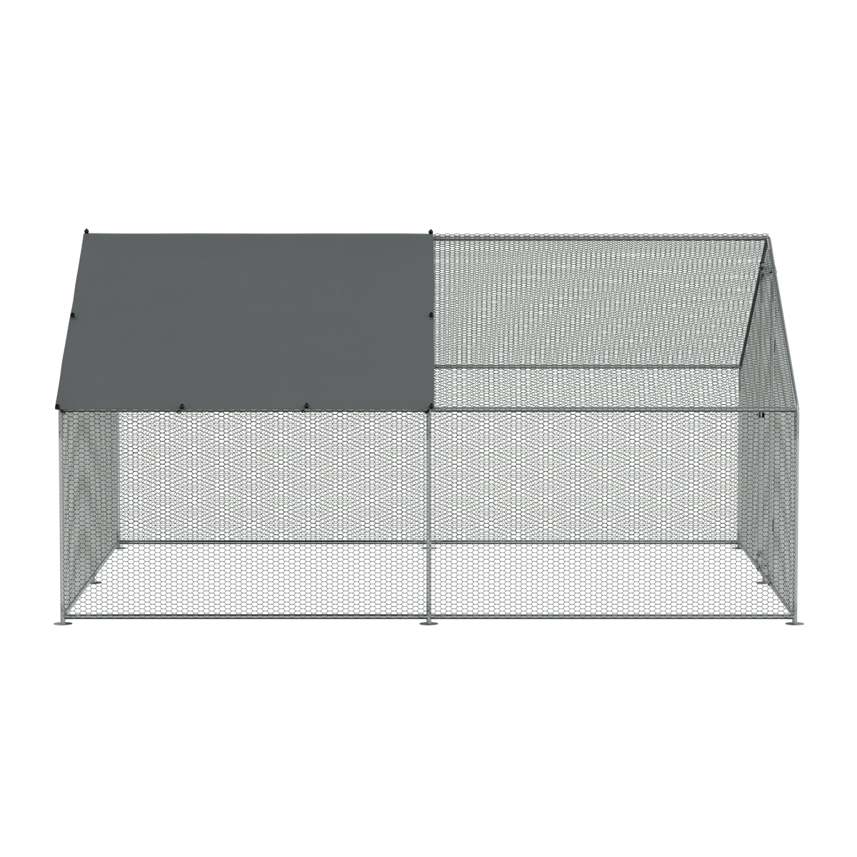 Dellonda DG279 Walk-In Galvanized Steel Chicken Run with Roof Cover & PVC Coated Chicken Wire - additional view 6