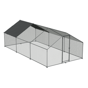 Dellonda DG280 Walk-In Galvanized Steel Chicken Run with Roof Cover & PVC Coated Chicken Wire - additional view 6
