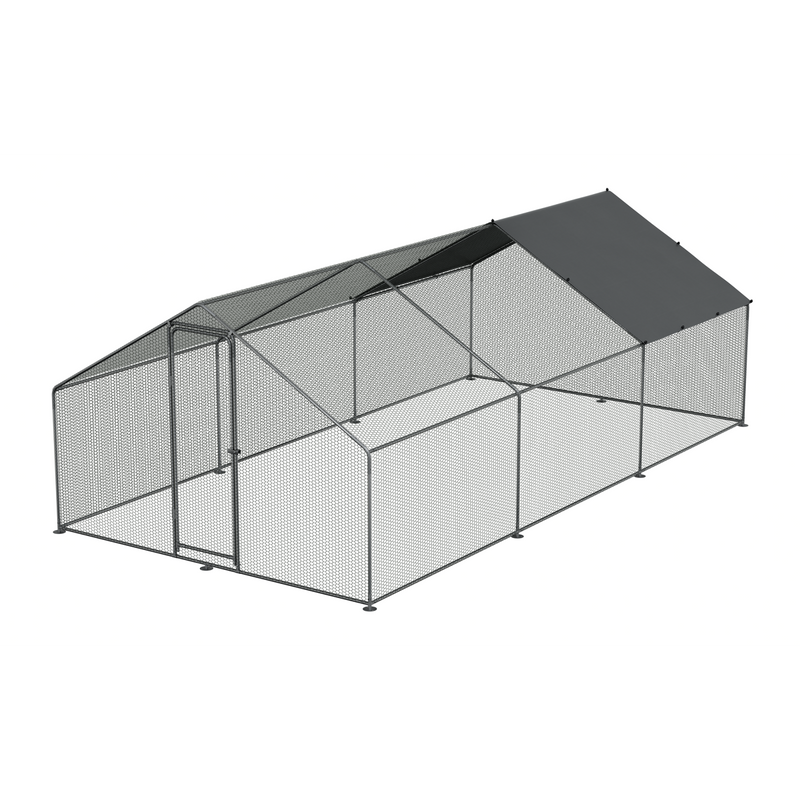 Dellonda DG280 Walk-In Galvanized Steel Chicken Run with Roof Cover & PVC Coated Chicken Wire - additional view 7