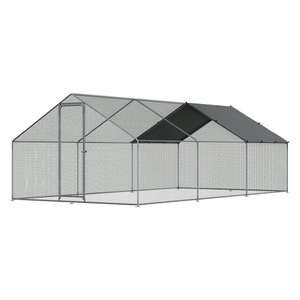 Dellonda DG280 Walk-In Galvanized Steel Chicken Run with Roof Cover & PVC Coated Chicken Wire - additional view 8