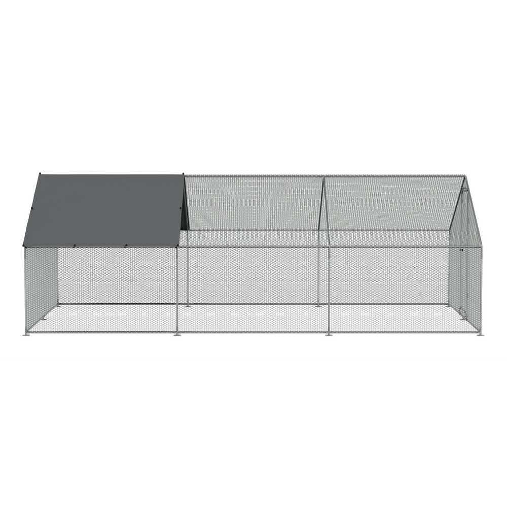 Dellonda DG280 Walk-In Galvanized Steel Chicken Run with Roof Cover & PVC Coated Chicken Wire - additional view 4