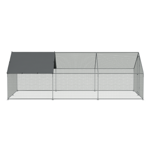 Dellonda DG280 Walk-In Galvanized Steel Chicken Run with Roof Cover & PVC Coated Chicken Wire - additional view 4