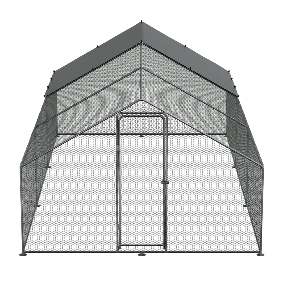Dellonda DG280 Walk-In Galvanized Steel Chicken Run with Roof Cover & PVC Coated Chicken Wire - additional view 5