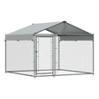 Dellonda DG281 Galvanized Steel Dog Kennel with Roof Cover & Chain Link Fencing
