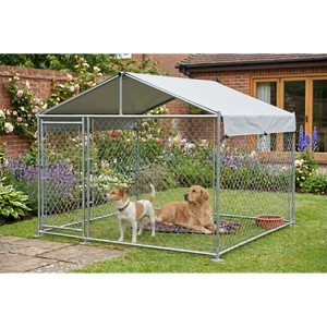Dellonda DG281 Galvanized Steel Dog Kennel with Roof Cover & Chain Link Fencing - additional view 15