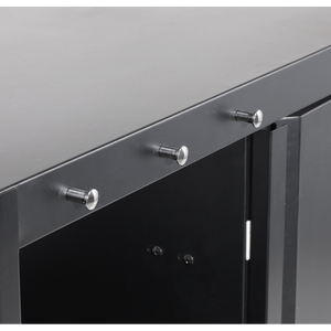 Dellonda DG282 BBQ/Plancha Workstation Trolley with Cupboard, Extension Table & Utensil Hooks, Black - additional view 7