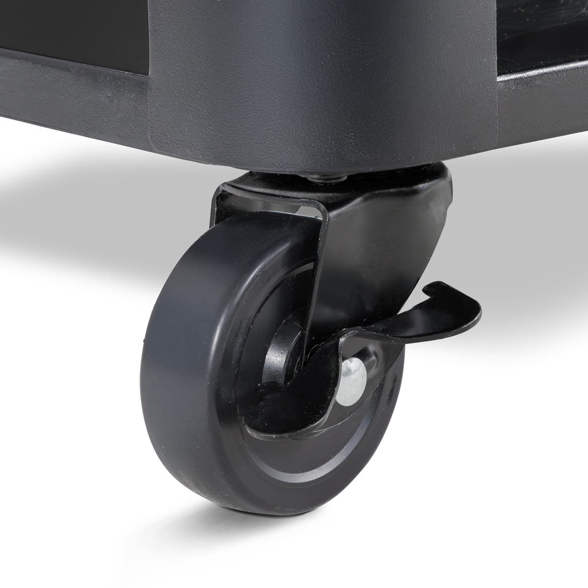 Dellonda DG282 BBQ/Plancha Workstation Trolley with Cupboard, Extension Table & Utensil Hooks, Black - additional view 8
