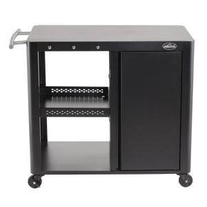 Dellonda DG282 BBQ/Plancha Workstation Trolley with Cupboard, Extension Table & Utensil Hooks, Black - additional view 5