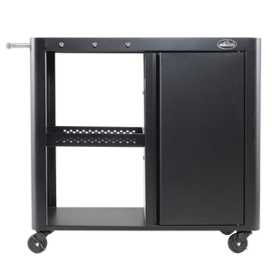 Dellonda DG282 BBQ/Plancha Workstation Trolley with Cupboard, Extension Table & Utensil Hooks, Black - additional view 3