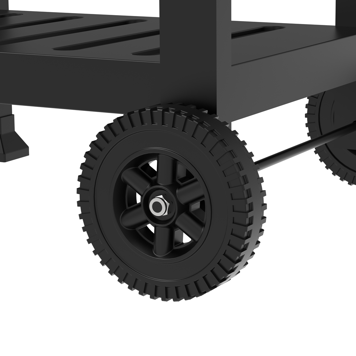 Dellonda DG283 Charcoal Grill BBQ Smoker & Trolley with 2 Side Shelves - Black - additional view 7