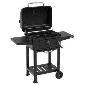 Dellonda DG283 Charcoal Grill BBQ Smoker & Trolley with 2 Side Shelves - Black - additional view 3