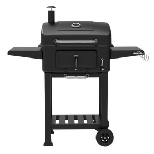 Dellonda DG283 Charcoal Grill BBQ Smoker & Trolley with 2 Side Shelves - Black - additional view 5