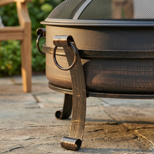 Dellonda DG42 76cm Deluxe 2-in-1 Outdoor Fire Pit & Coffee Table Antique Bronze Effect - additional view 12