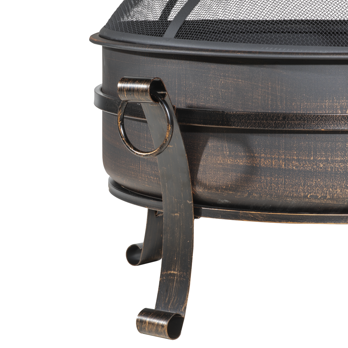 Dellonda DG42 76cm Deluxe 2-in-1 Outdoor Fire Pit & Coffee Table Antique Bronze Effect - additional view 4