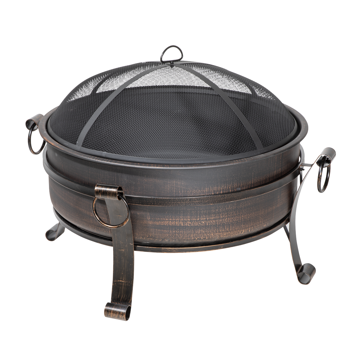 Dellonda DG42 76cm Deluxe 2-in-1 Outdoor Fire Pit & Coffee Table Antique Bronze Effect - additional view 2