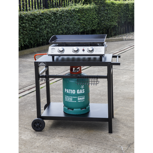Dellonda DG45 Plancha Trolley with Utensil Holder - Black - additional view 8