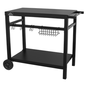Dellonda DG45 Plancha Trolley with Utensil Holder - Black
