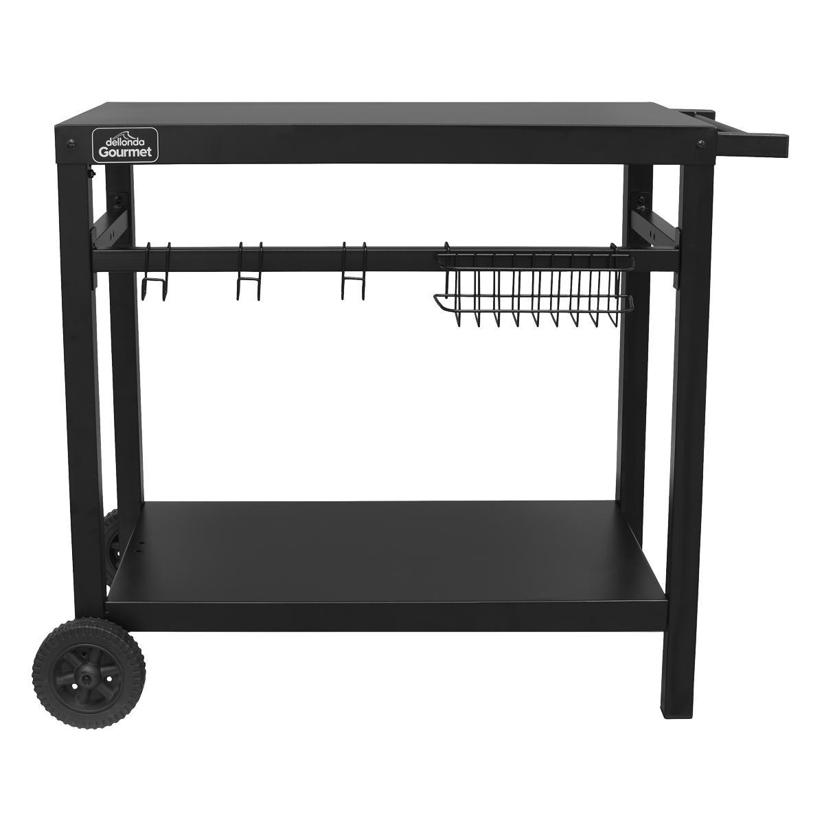 Dellonda DG45 Plancha Trolley with Utensil Holder - Black - additional view 3